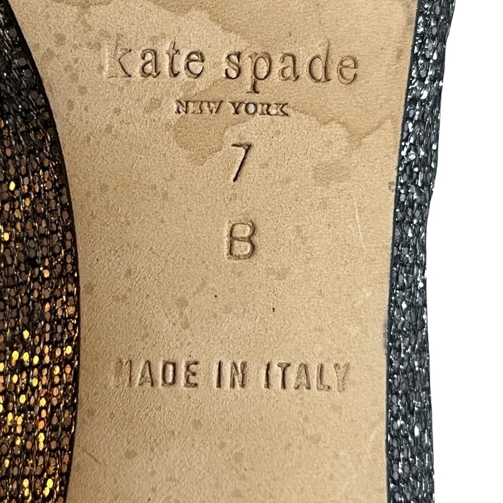 Kate Spade Women's 7 Silver Glittery Billie Sparkle
Peep Toe High Heels Pumps - Picture 5 of 9